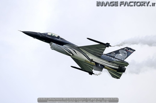 2019-09-07 Zeltweg Airpower 09519 General Dynamics F-16 Fighting Falcon - Belgian Air Force